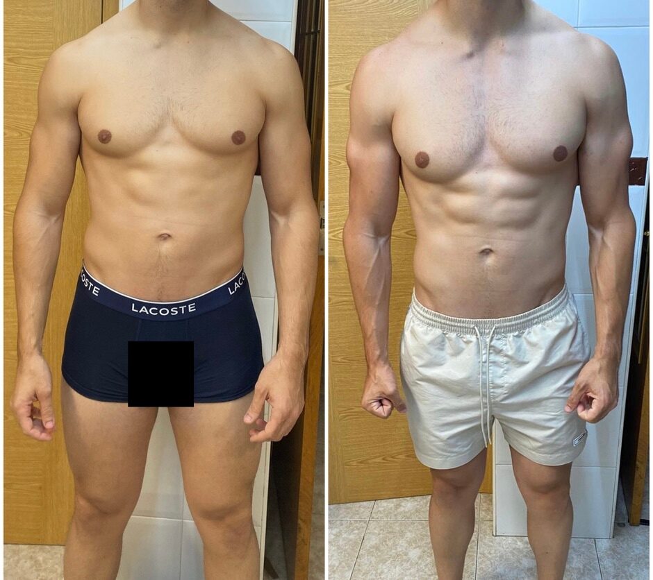 Transformación de Adrián — antes y después