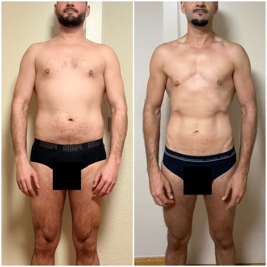 Transformación de Héctor — antes y después