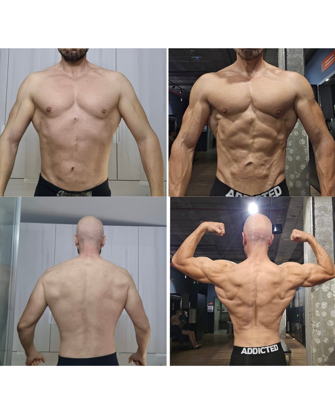 Transformación de Miguel — antes y después