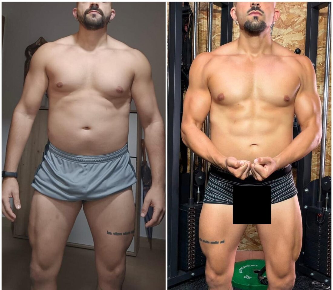 Transformación de Patricio — antes y después